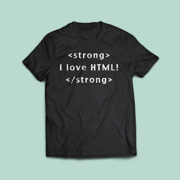 HTMLストロングTシャツ